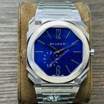 BV Factory Super Clone Bvl_gari Octo Finissimo Blue Dial Stainess Steel Watches